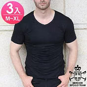 麥瑟保羅 MERCER SPO-LO 歐式休閒涼感柔暖短袖(黑白M-XL-3件)黑-M短袖x3
