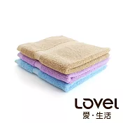 Lovel 嚴選六星級飯店素色純棉方巾3件組(共5色)椰褐3件組