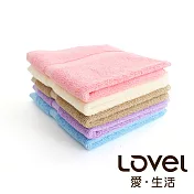 Lovel 嚴選六星級飯店素色純棉方巾6件組(共5色)椰褐6件組