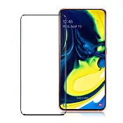 Xmart for 三星 Samsung Galaxy A80/ A90 超透滿版 2.5D鋼化玻璃貼-黑黑