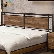 【文創集】貝頓 時尚6尺木紋雙人加大床頭片(不含床底)