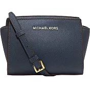 MICHAEL KORS 經典防刮蝙蝠斜背包-深藍 （現貨+預購）深藍