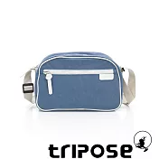 tripose PIPE系列滾邊梯型斜背包 水藍