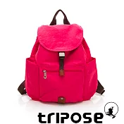 tripose MEMENTO系列微皺尼龍經典輕量後背包(大) 俏桃紅