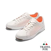 TRAVEL FOX(男) 輕雲系列 針織布面輕量抗菌都會運動鞋EU40白色