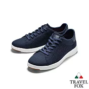 TRAVEL FOX(男) 輕雲系列 針織布面輕量抗菌都會運動鞋EU40雅藍