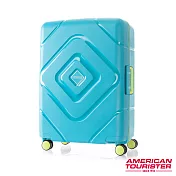 AT美國旅行者 24吋Trigard 菱格設計PP三點式扣鎖飛機輪行李箱(水藍)