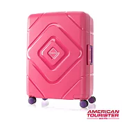 AT美國旅行者 24吋Trigard 菱格設計PP三點式扣鎖飛機輪行李箱(莓粉)