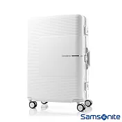 Samsonite新秀麗 25吋Tri-Tech摩登PC鋁框減震輪TSA海關鎖行李箱(霧白)
