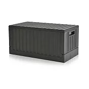 Peachy Life 貨櫃屋設計多功能置物箱/收納椅(9色可選)黑色