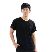 【遊遍天下】MIT中性款吸濕排汗抗UV機能圓領衫(S0706)S黑色