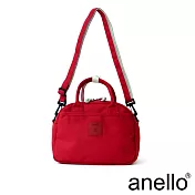 anello BLOCK 手提斜背兩用波士頓包 暗紅色