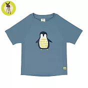 德國Lassig-嬰幼兒抗UV短袖泳裝上衣-藍企鵝12個月