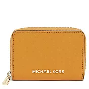 MICHAEL KORS 防刮皮革卡片零錢包-桔黃（現貨+預購）桔黃