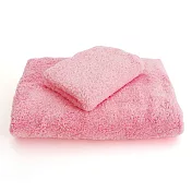 Lovel 7倍強效吸水抗菌超細纖維浴巾/毛巾2件組(共9色)芭比粉