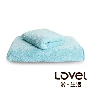 Lovel 7倍強效吸水抗菌超細纖維浴巾/毛巾2件組(共9色)粉末藍