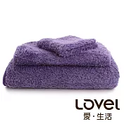 Lovel 7倍強效吸水抗菌超細纖維浴巾/毛巾/方巾3件組(共9色)棉柔紫