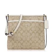 COACH 經典 PVC / 小款 / 斜背包_卡其白
