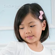 Cutie Bella雙層小蝴蝶結全包布手工髮夾四入組