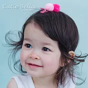 Cutie Bella雪紡小球全包布手工髮夾四入組-Snowball