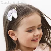 Cutie Bella獨角獸與星星全包布手工髮夾兩入組-Unicorn & Star