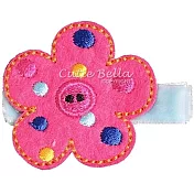 Cutie Bella鈕扣花全包布手工髮夾-Flower