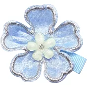 Cutie Bella櫻桃花全包布手工髮夾-Cherry Flower-Sky