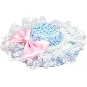 Cutie Bella珍珠蕾絲蝴蝶結遮陽帽全包布手工髮夾-Sun Hat-Sky