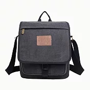 WAIPU 時尚多功能側背包 帆布包 男女休閒包 背包 掀蓋型直式側背包 斜跨單肩包 1851灰