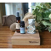 【YACHT 遊艇精品文創】12生肖原木手機座+檜木擴香精油(送檜木純露)=鼠