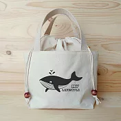 我思我作|鯨魚 束口提袋/餐袋