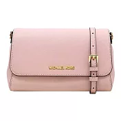 MICHAEL KORS 翻蓋防刮皮革斜背包-粉紅  (現貨+預購）粉紅