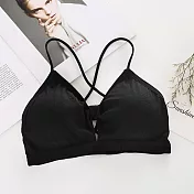 【Secret Lover】性感比基尼造型美背無鋼圈內衣胸罩(共三色)SL20194黑色