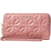 MICHAEL KORS 壓紋皮革卡夾手機包-粉紅(現貨+預購）粉紅