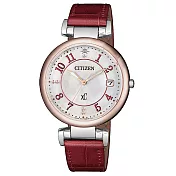 CITIZEN xC光動能閃耀時刻腕錶-酒紅