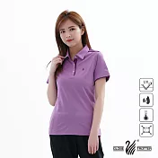 【遊遍天下】女款吸濕排汗抗UV機能POLO衫(GS1033)M紫深紫