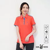 【遊遍天下】女款吸濕排汗抗UV機能POLO衫(GS1033)M桔藍