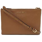 MICHAEL KORS 皮革三層斜背包-駝色（現貨+預購）駝色