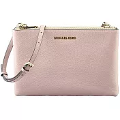 MICHAEL KORS 皮革三層斜背包-粉色（現貨+預購）粉色