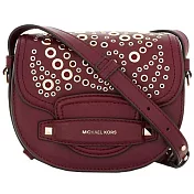 MICHAEL KORS 鉚釘皮革翻蓋斜背包-紅色（現貨+預購）紅色