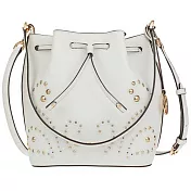 MICHAEL KORS 鉚釘皮革水桶包-白色（現貨+預購）白色