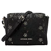 MICHAEL KORS 花朵刺繡鍊帶斜背包-黑色（現貨+預購）黑色