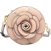 MICHAEL KORS 立體玫瑰皮革斜背包-粉色（現貨+預購）粉色