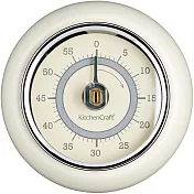 《KitchenCraft》磁吸復古發條計時器(奶油黃)