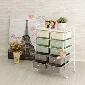 【H&R安室家】輕色系雙排五層收納抽屜車-G210D嫩粉色