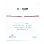Dogeared Friendship 金色愛心天然絲衝浪手鍊 迷霧紫色