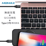 MOMAX Q.Power 3 三合一 無線充電行動電源(IP83)黑