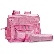 美國【Bixbee】閃采系列-[甜心粉超值組]大童輕量舒壓背/書包+筆袋