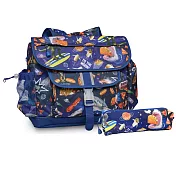 美國【Bixbee】彩印系列-[太空漫遊超值組]大童輕量舒壓背/書包