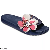 Crocs 卡駱馳 (女鞋) 思瓏花朵涼拖 205257-410 W4藍色